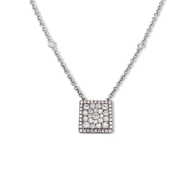 18 Karat White Gold and Diamond Necklace by UAS Jewelry