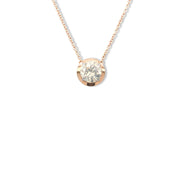 14 Karat Rose Gold and Diamond Necklace by Mervis Collection