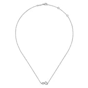 Gabriel & Co. NK5736W45JJ 14K White Gold Diamond Infinity Heart Pendant Necklace