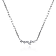 Gabriel & Co. NK6118W45JJ 14K White Gold Diamond Constellation Necklace