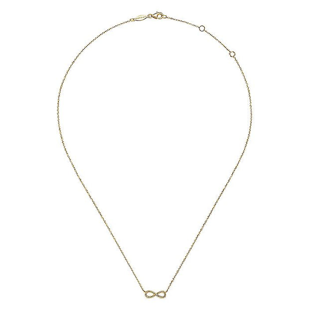 Gabriel & Co. NK6404Y4JJJ 14K Yellow Gold Twisted Rope Infinity Pendant Necklace
