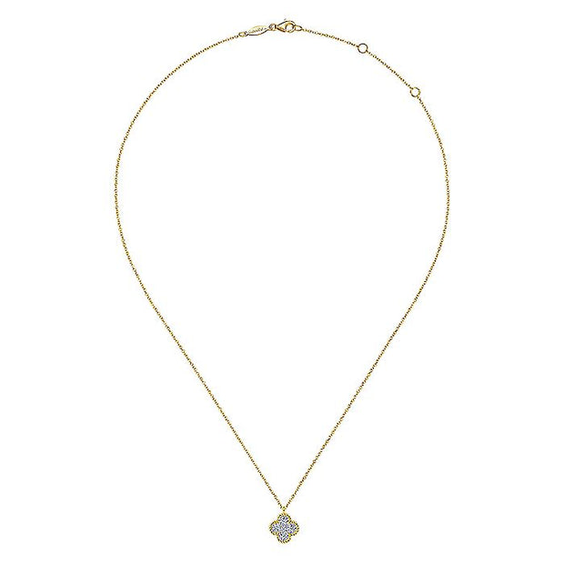 Gabriel & Co. NK6625Y45JJ 14K Yellow Gold Diamond Pendant Necklace