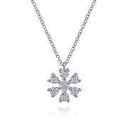 Gabriel & Co. NK6645W45JJ 14K White Gold Diamond Pendant Necklace