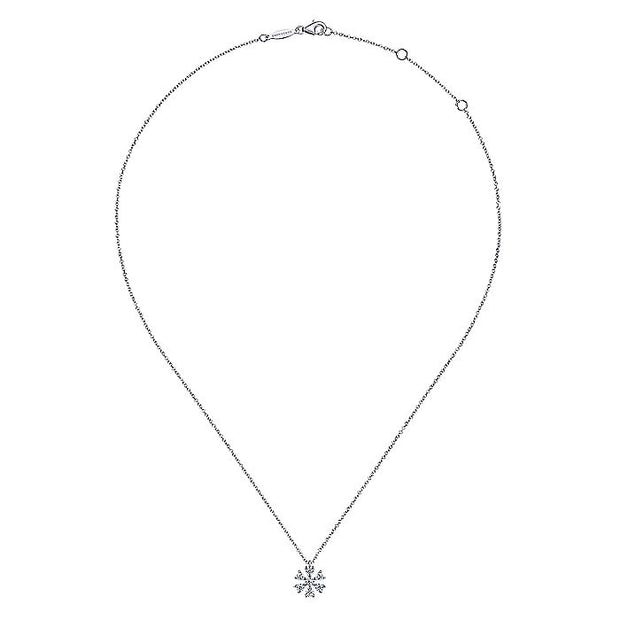 Gabriel & Co. NK6645W45JJ 14K White Gold Diamond Pendant Necklace
