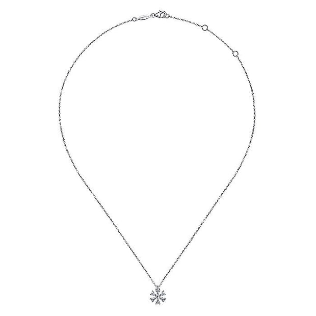 Gabriel & Co. NK6645W45JJ 14K White Gold Diamond Pendant Necklace