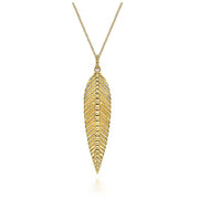 Gabriel & Co. NK6764Y4JJJ 14K Yellow Gold Leaf Pendant Necklace