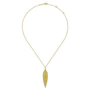 Gabriel & Co. NK6764Y4JJJ 14K Yellow Gold Leaf Pendant Necklace