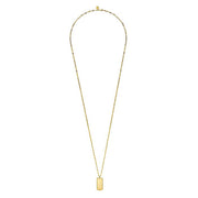 Gabriel & Co. NK6844-32Y4JJJ 32 inch 14K Yellow Gold ID Pendant Hollow Chain Necklace