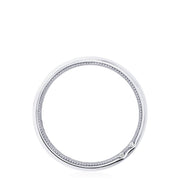 Criss-cross Brush Finish Wedding Band